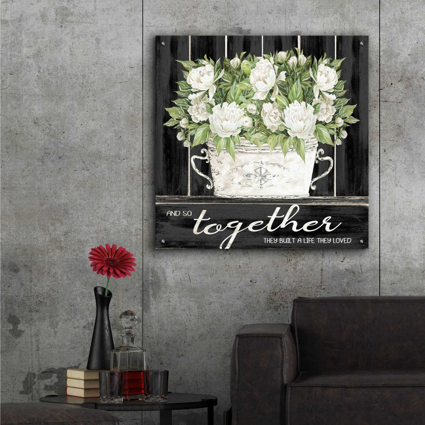 Epic Art 'And So Together' by Cindy Jacobs, Acrylic Glass Wall Art,36x36