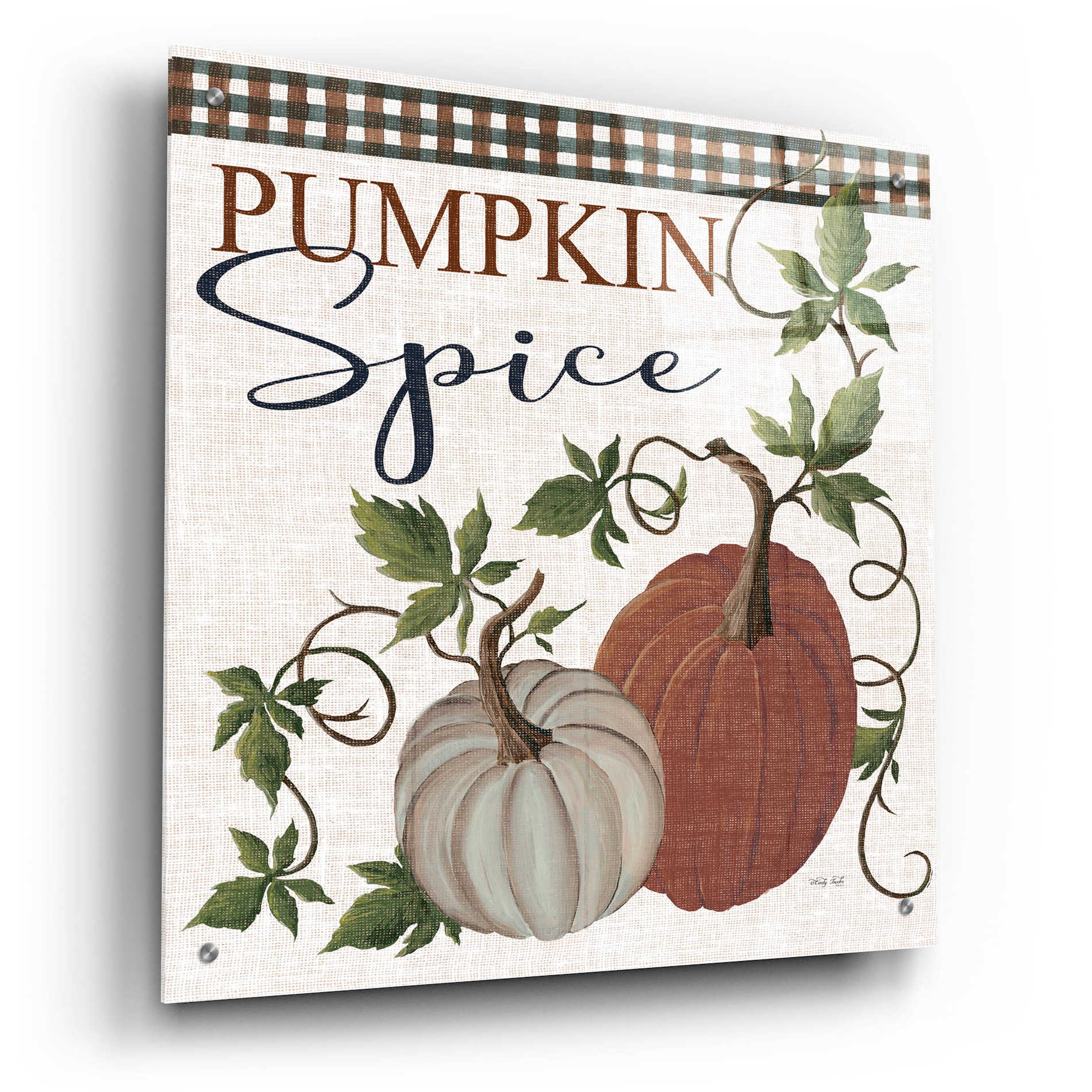 Epic Art 'Pumpkin Spice' by Cindy Jacobs, Acrylic Glass Wall Art,24x24