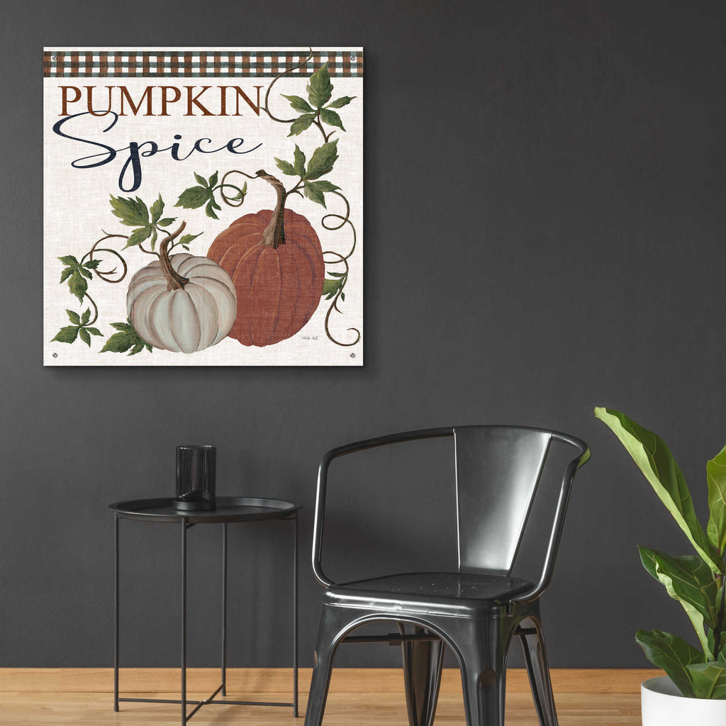 Epic Art 'Pumpkin Spice' by Cindy Jacobs, Acrylic Glass Wall Art,36x36
