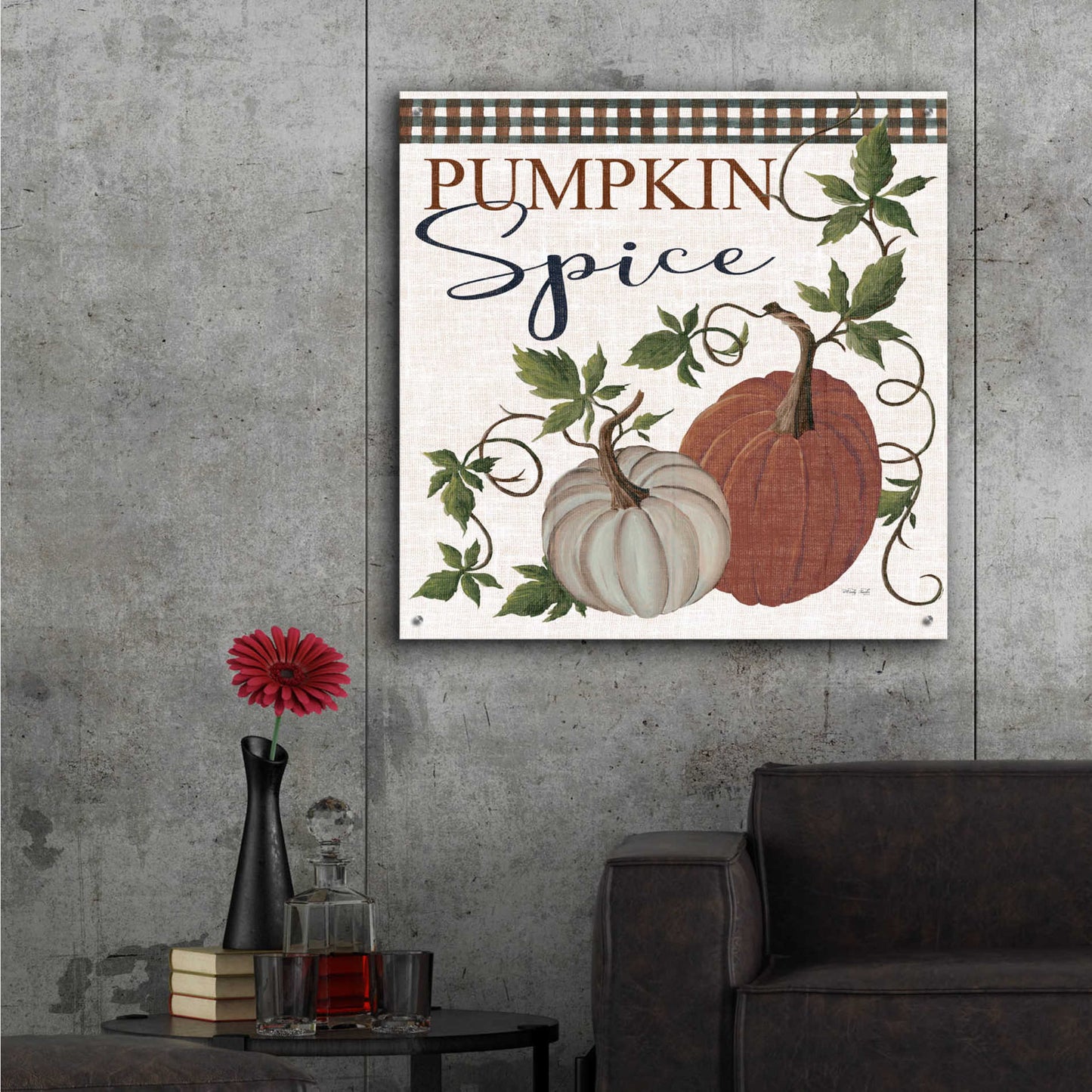 Epic Art 'Pumpkin Spice' by Cindy Jacobs, Acrylic Glass Wall Art,36x36
