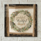 Epic Art 'Thankful Fall Wreath' by Cindy Jacobs, Acrylic Glass Wall Art,12x12