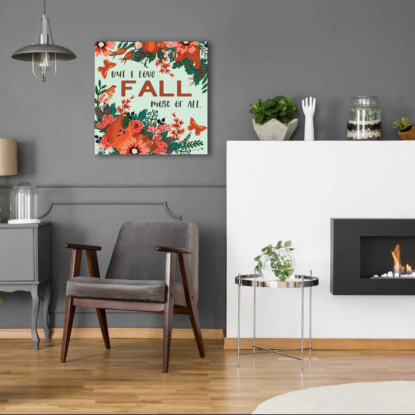 Epic Art 'I Love Fall' by Cindy Jacobs, Acrylic Glass Wall Art,24x24