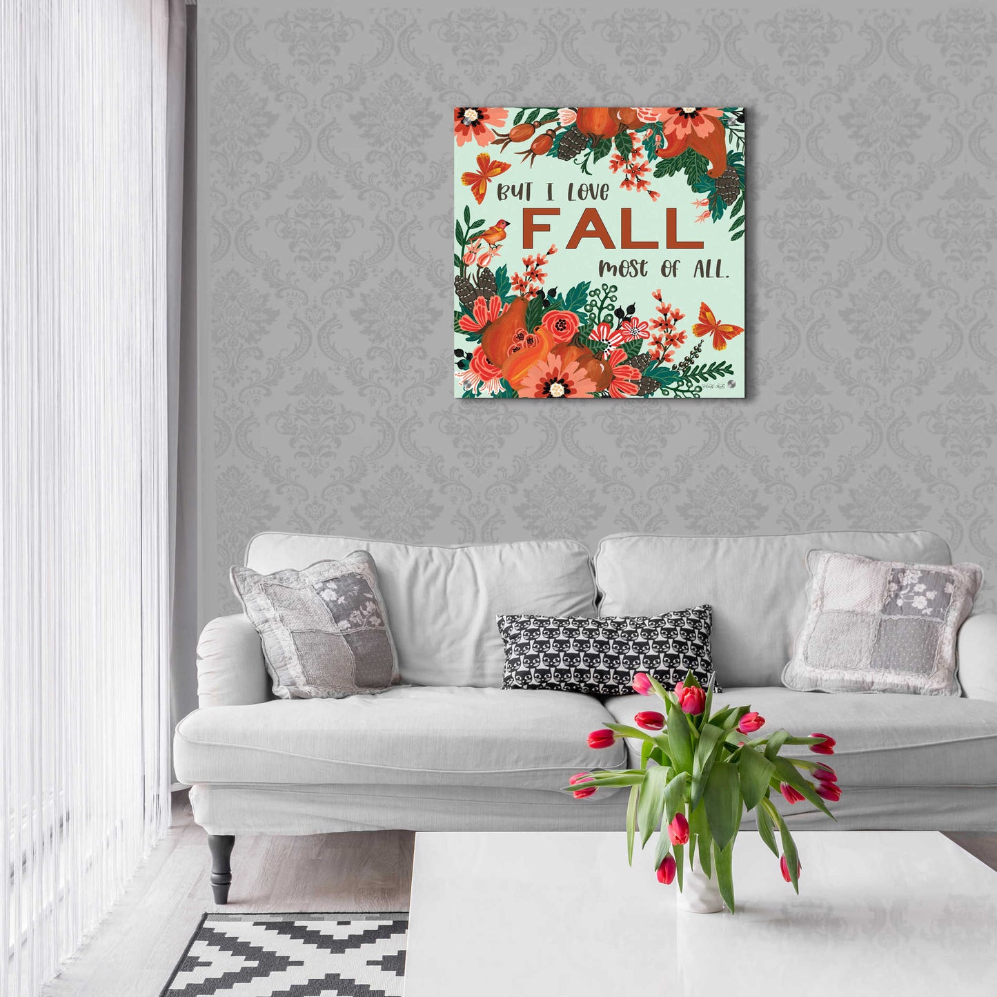 Epic Art 'I Love Fall' by Cindy Jacobs, Acrylic Glass Wall Art,24x24