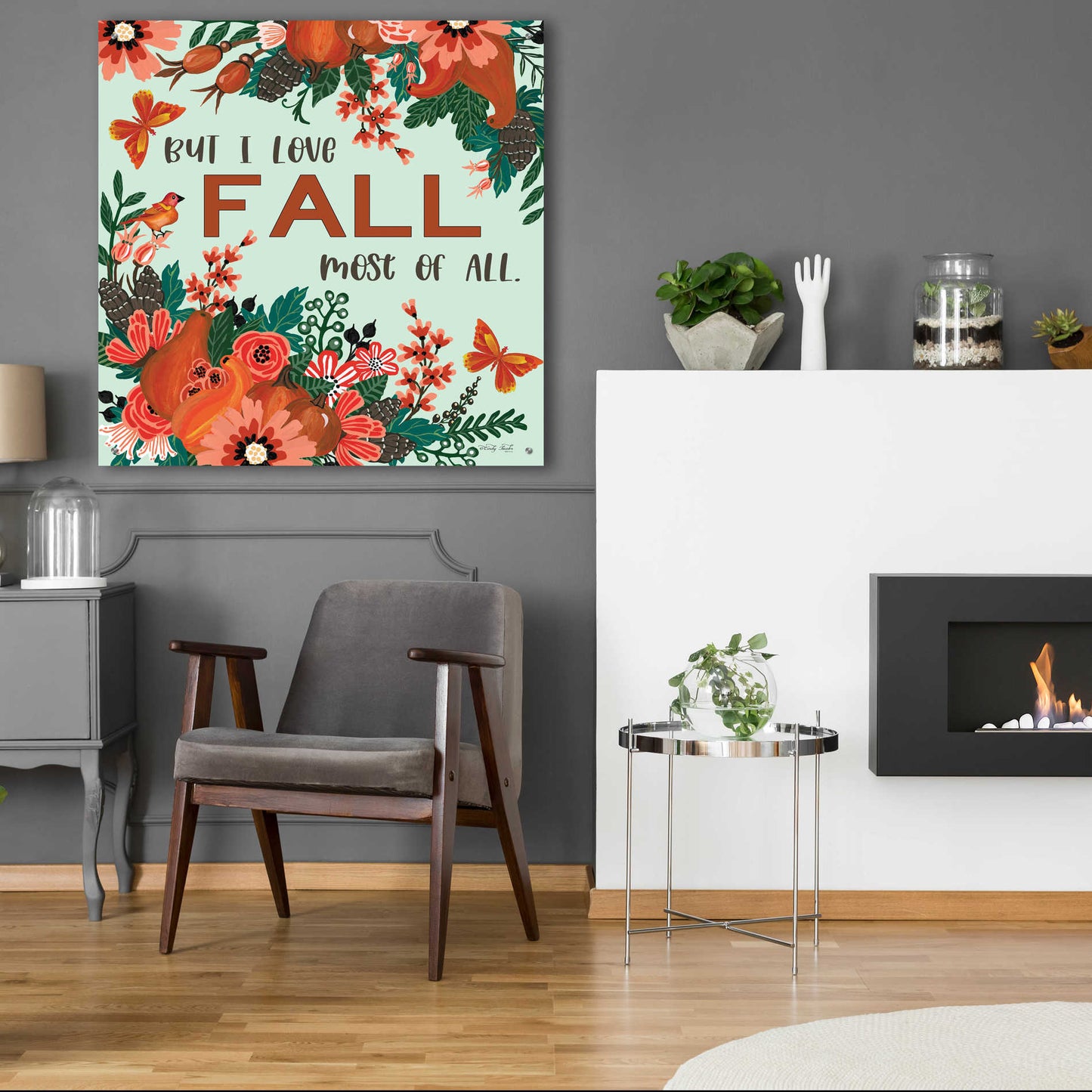 Epic Art 'I Love Fall' by Cindy Jacobs, Acrylic Glass Wall Art,36x36