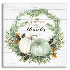 Epic Art 'Gather and Give Thanks Wreath' by Cindy Jacobs, Acrylic Glass Wall Art