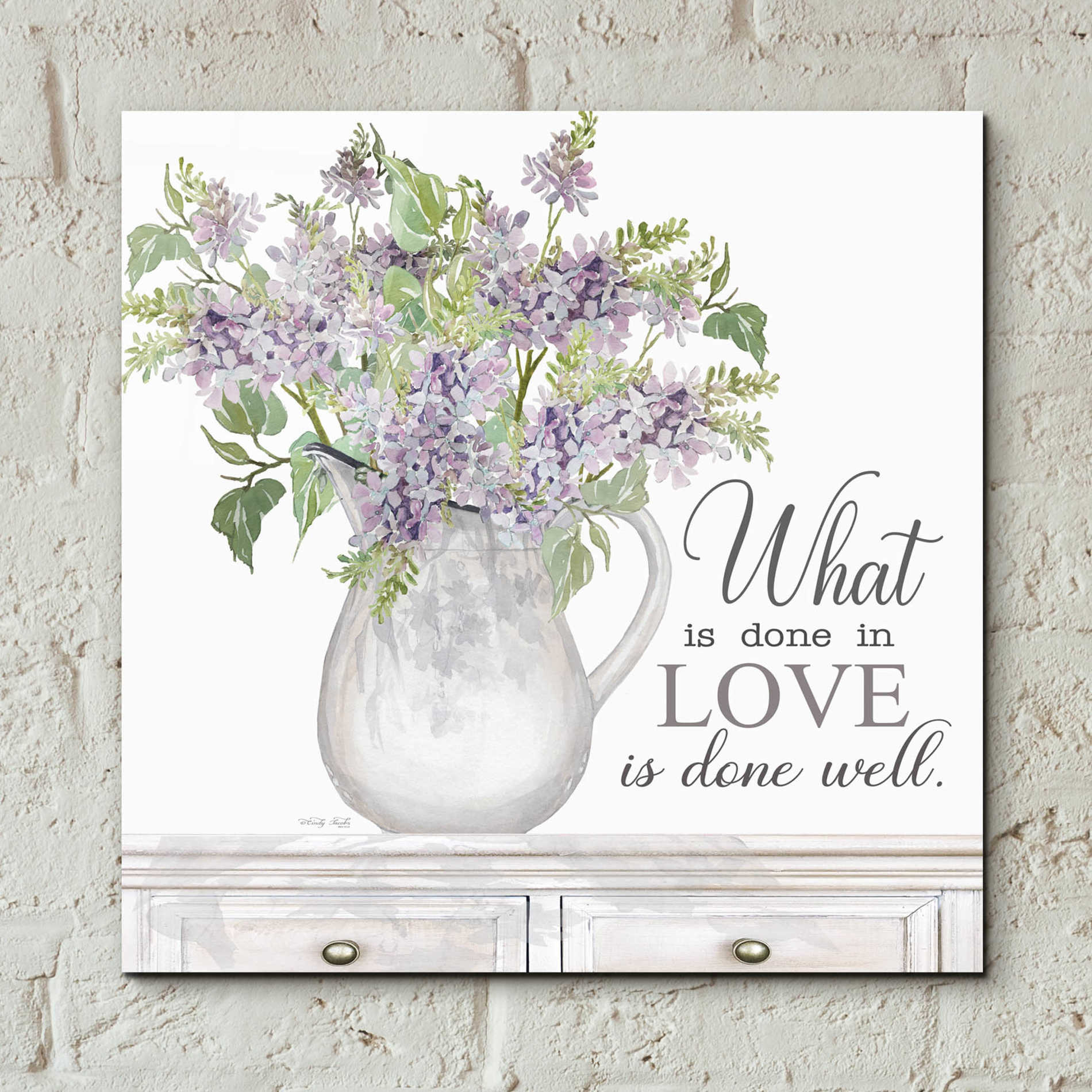 Epic Art 'What is Done in Love' by Cindy Jacobs, Acrylic Glass Wall Art,12x12