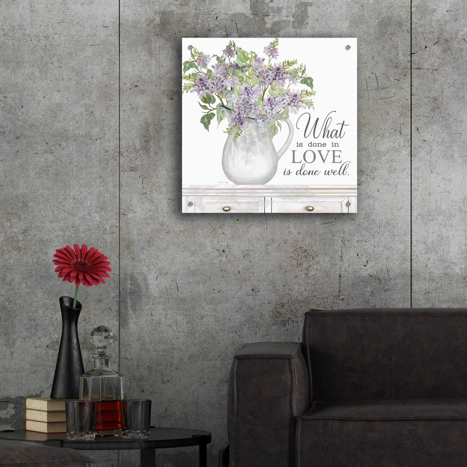 Epic Art 'What is Done in Love' by Cindy Jacobs, Acrylic Glass Wall Art,24x24