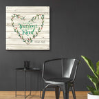 Epic Art 'Love is Patient Heart Wreath' by Cindy Jacobs, Acrylic Glass Wall Art,36x36