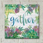 Epic Art 'Gather Succulents' by Cindy Jacobs, Acrylic Glass Wall Art,12x12