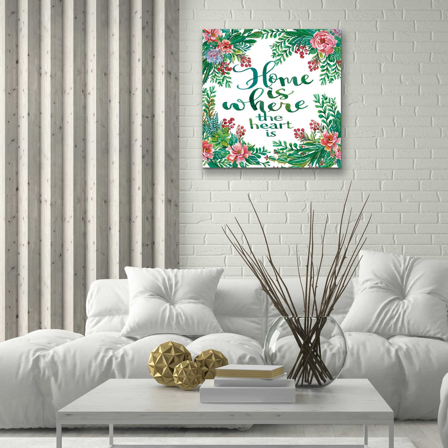 Epic Art 'Home Is Succulents' by Cindy Jacobs, Acrylic Glass Wall Art,24x24