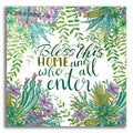 Epic Art 'Bless This Home Succulents' by Cindy Jacobs, Acrylic Glass Wall Art