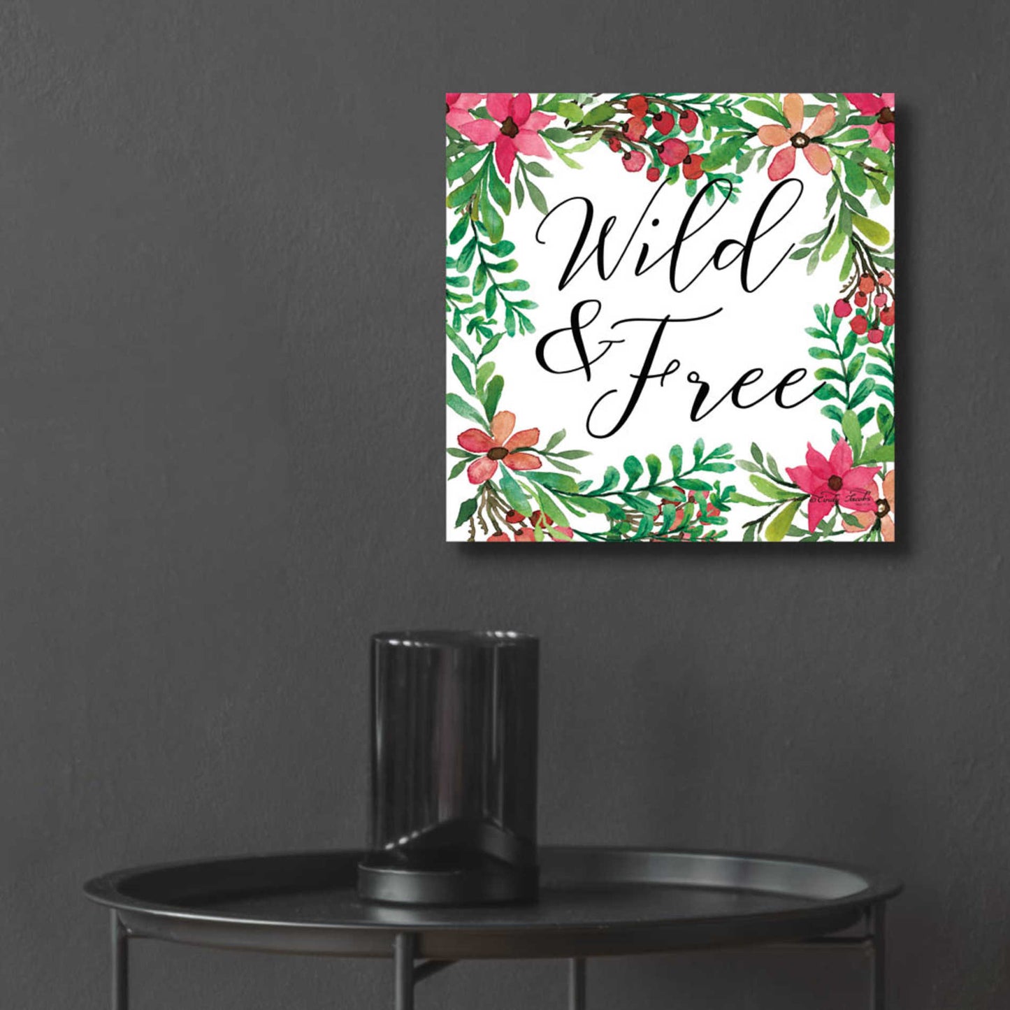 Epic Art 'Wild & Free Greenery' by Cindy Jacobs, Acrylic Glass Wall Art,12x12