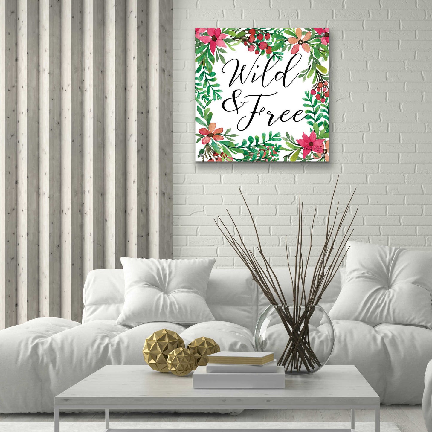 Epic Art 'Wild & Free Greenery' by Cindy Jacobs, Acrylic Glass Wall Art,24x24