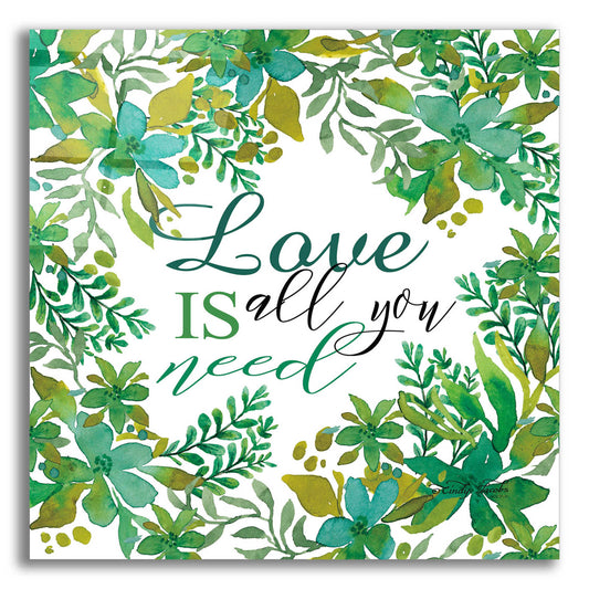 Epic Art 'Love Is Greenery' by Cindy Jacobs, Acrylic Glass Wall Art