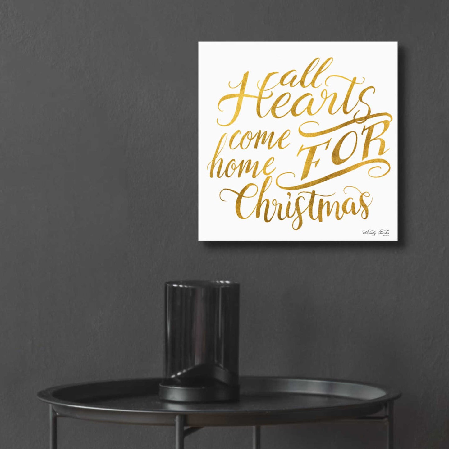 Epic Art 'Come Home for Christmas' by Cindy Jacobs, Acrylic Glass Wall Art,12x12