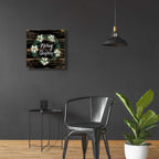 Epic Art 'Merry Christmas Poinsettia Wreath' by Cindy Jacobs, Acrylic Glass Wall Art,24x24