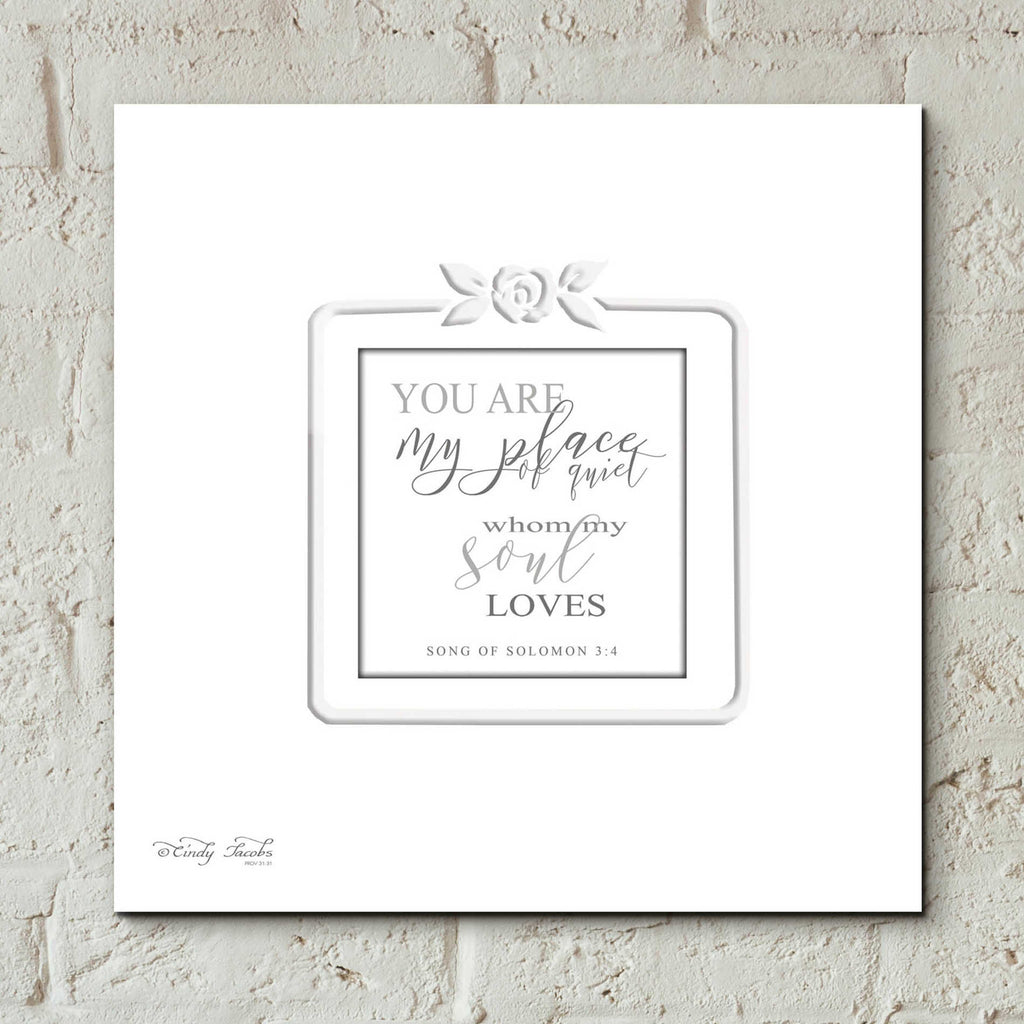 Epic Art 'My Soul Loves' by Cindy Jacobs, Acrylic Glass Wall Art,12x12