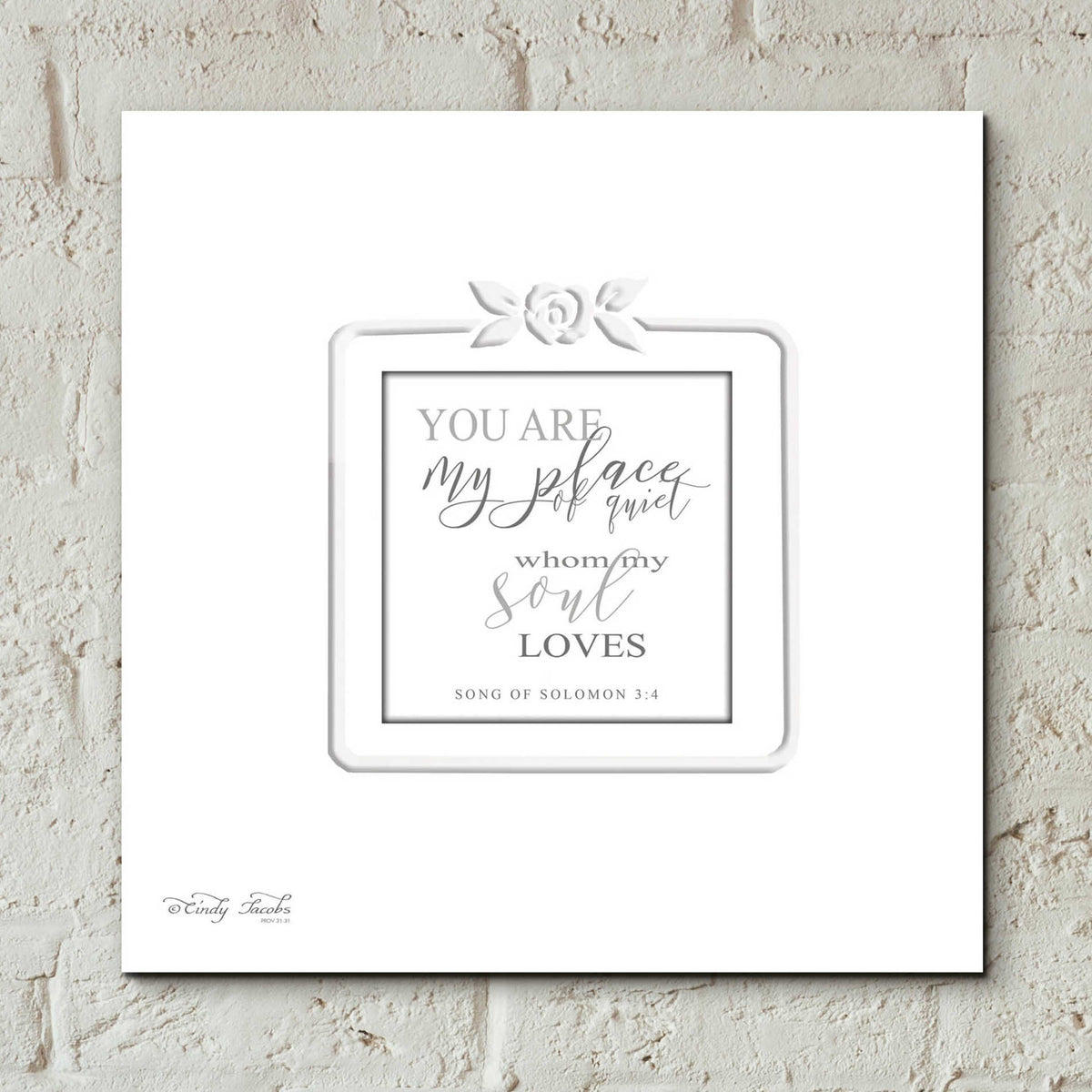 Epic Art 'My Soul Loves' by Cindy Jacobs, Acrylic Glass Wall Art,12x12