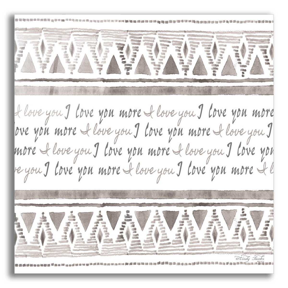 Epic Art 'I Love You More' by Cindy Jacobs, Acrylic Glass Wall Art