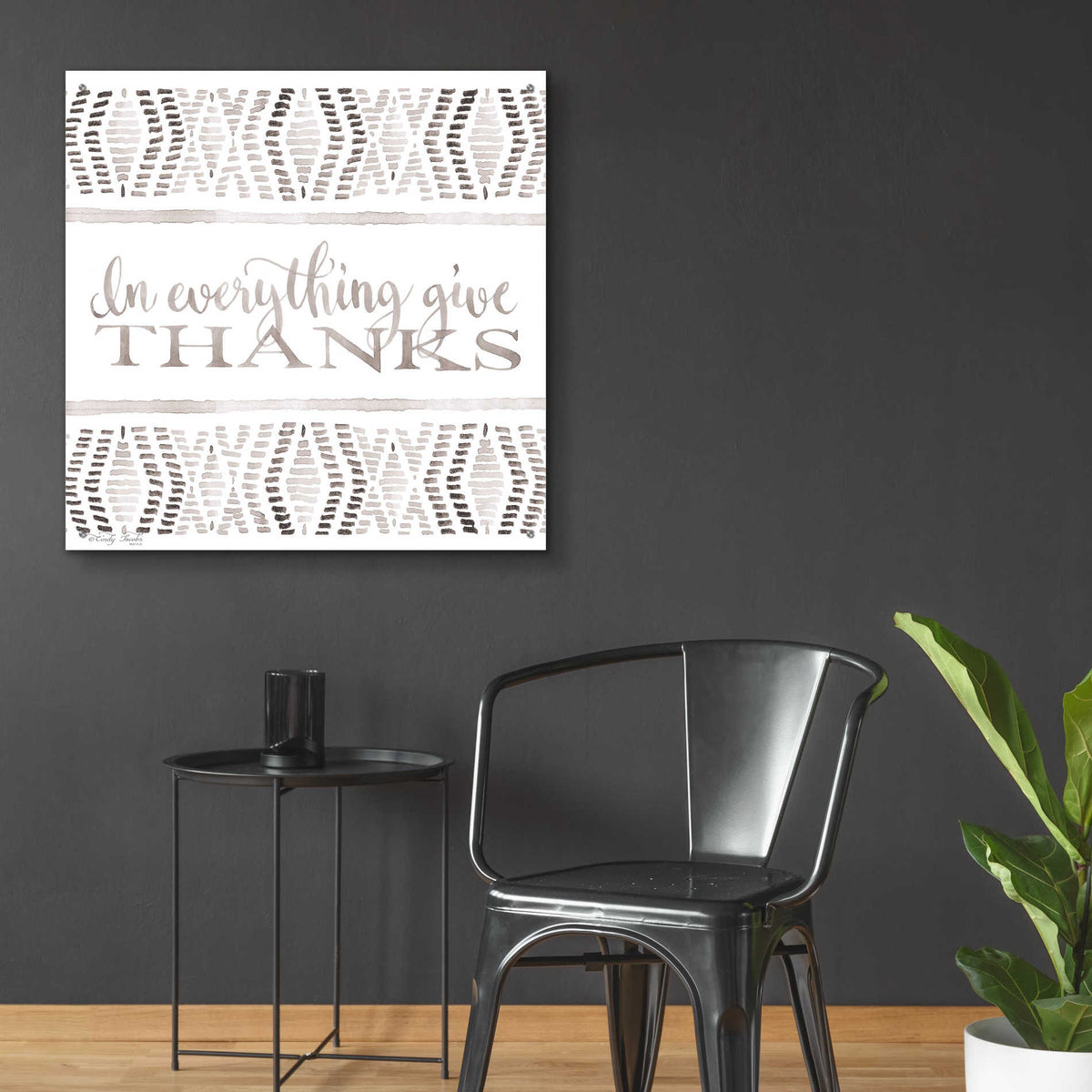 Epic Art 'In Everything Give Thanks' by Cindy Jacobs, Acrylic Glass Wall Art,36x36