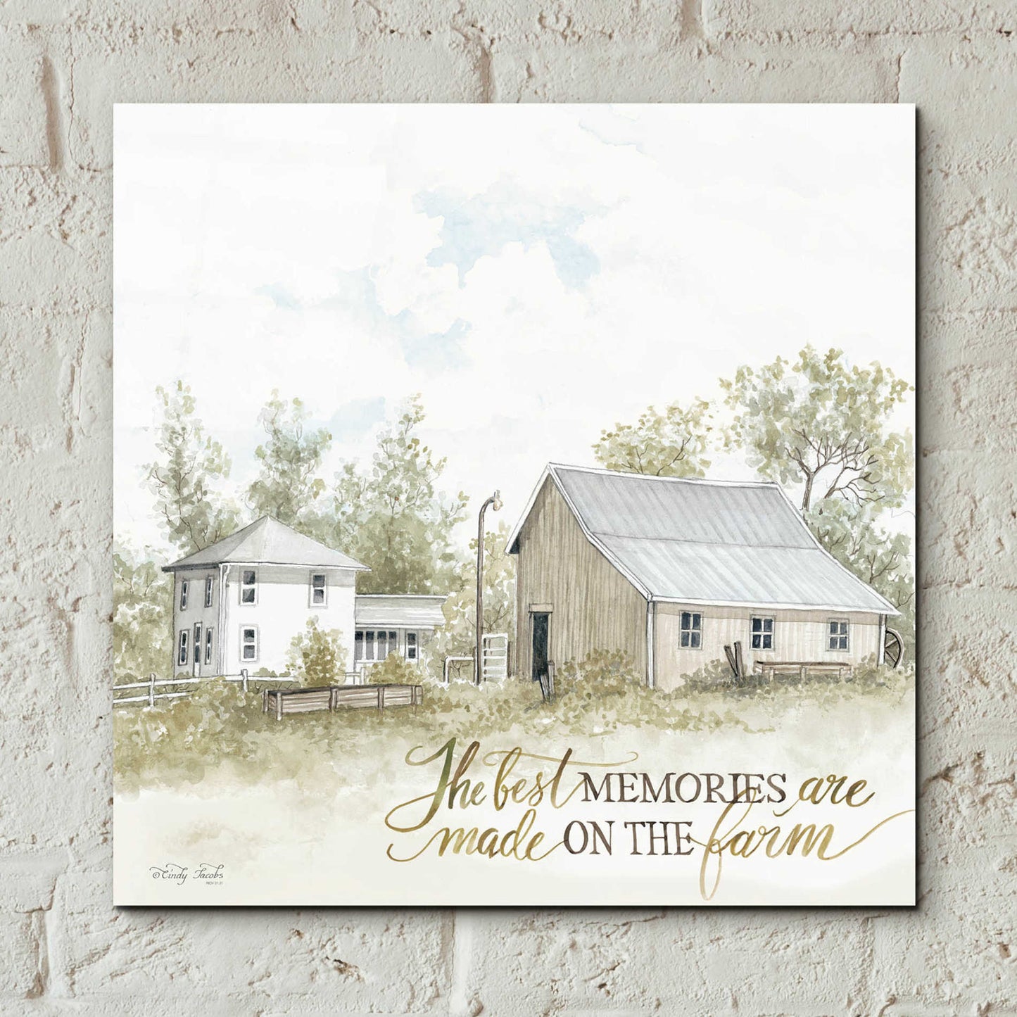 Epic Art 'The Best Memories' by Cindy Jacobs, Acrylic Glass Wall Art,12x12
