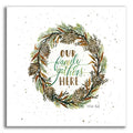 Epic Art 'Our Family Gathers Here Wreath' by Cindy Jacobs, Acrylic Glass Wall Art