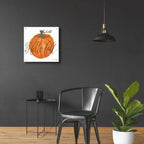 Epic Art 'Hello Fall Pumpkin' by Cindy Jacobs, Acrylic Glass Wall Art,24x24