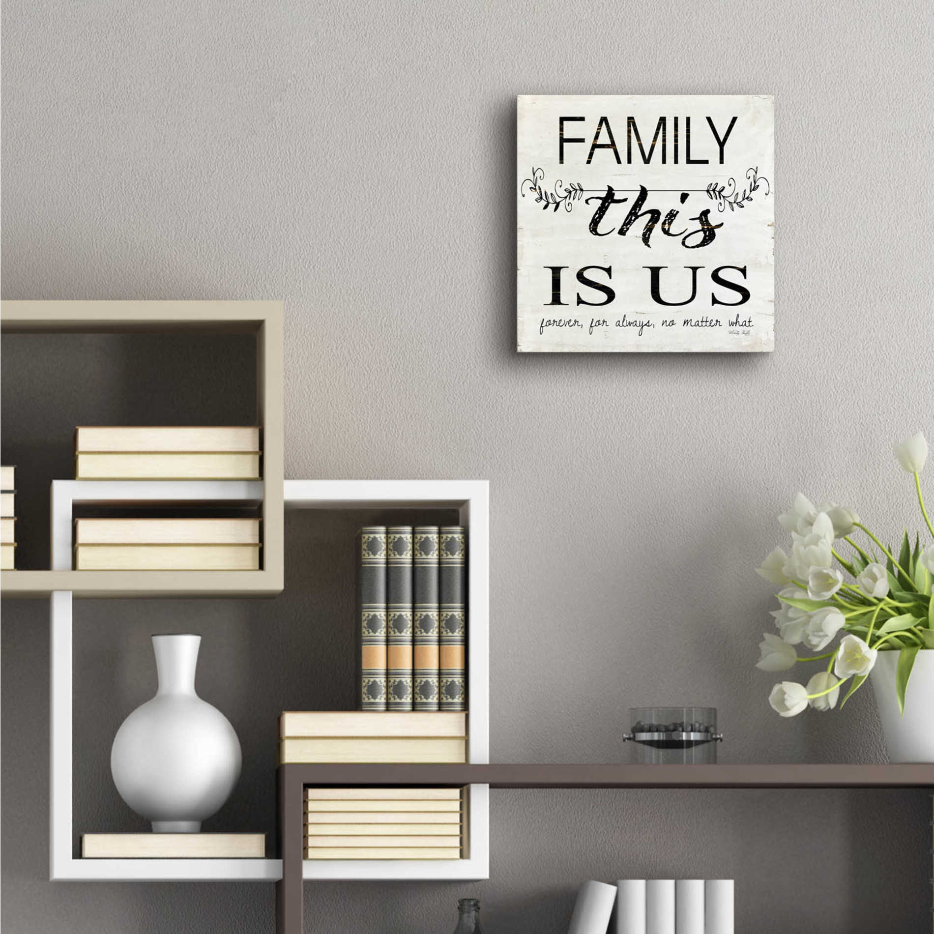 Epic Art 'Family - This is Us' by Cindy Jacobs, Acrylic Glass Wall Art,12x12