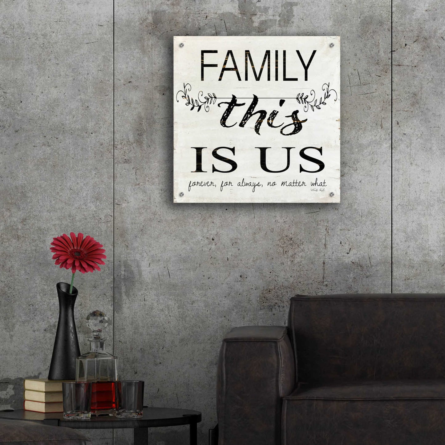 Epic Art 'Family - This is Us' by Cindy Jacobs, Acrylic Glass Wall Art,24x24