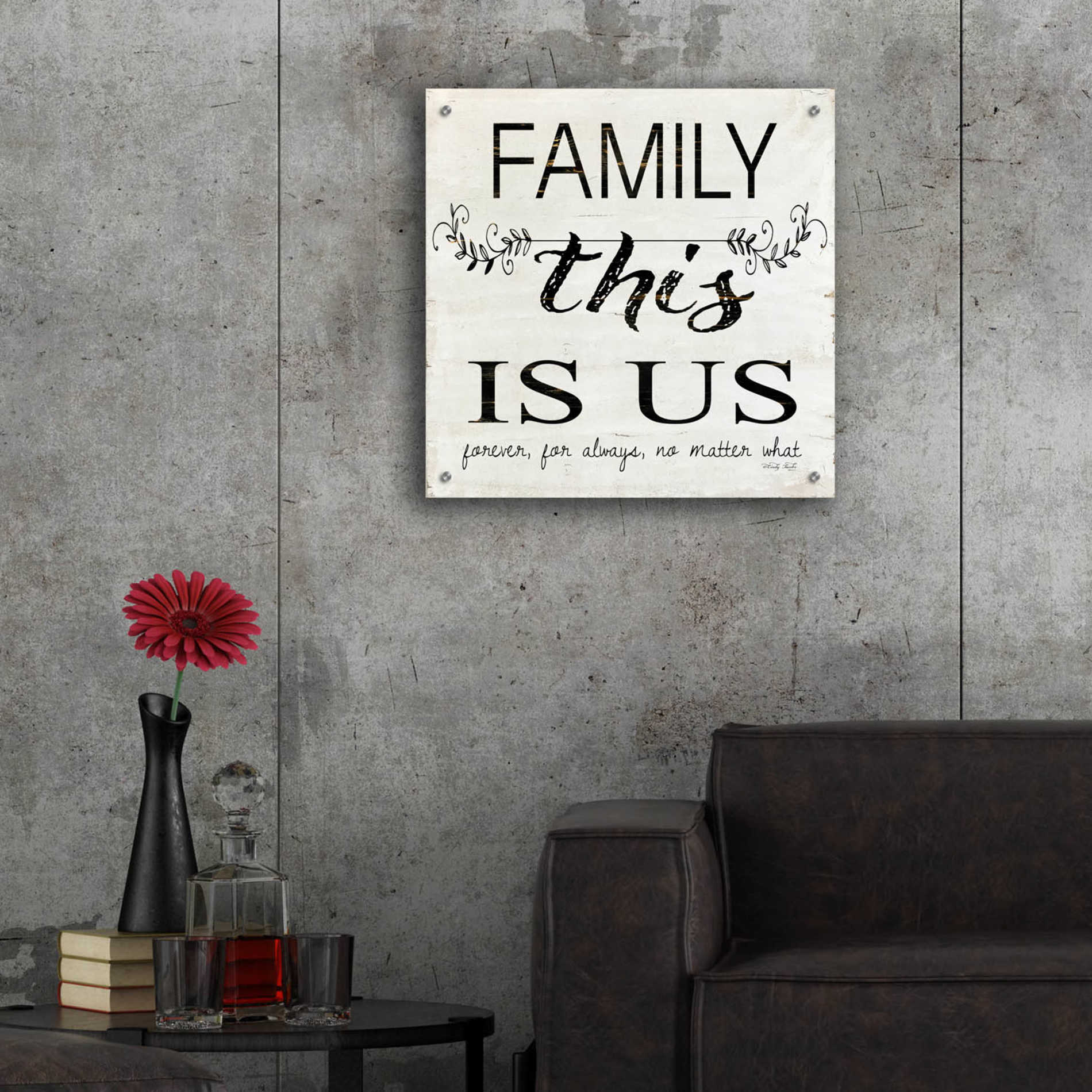 Epic Art 'Family - This is Us' by Cindy Jacobs, Acrylic Glass Wall Art,24x24