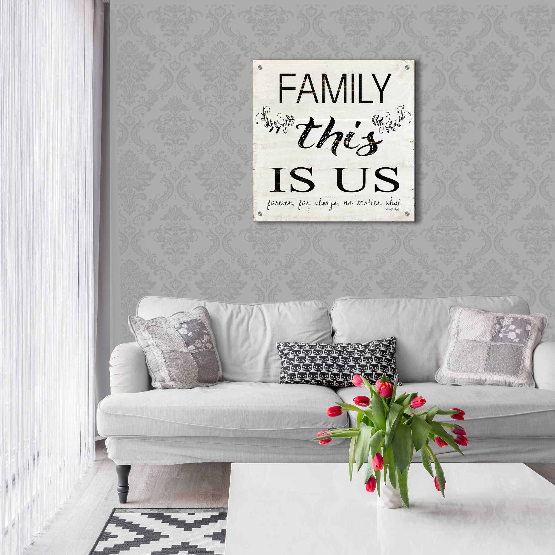 Epic Art 'Family - This is Us' by Cindy Jacobs, Acrylic Glass Wall Art,24x24