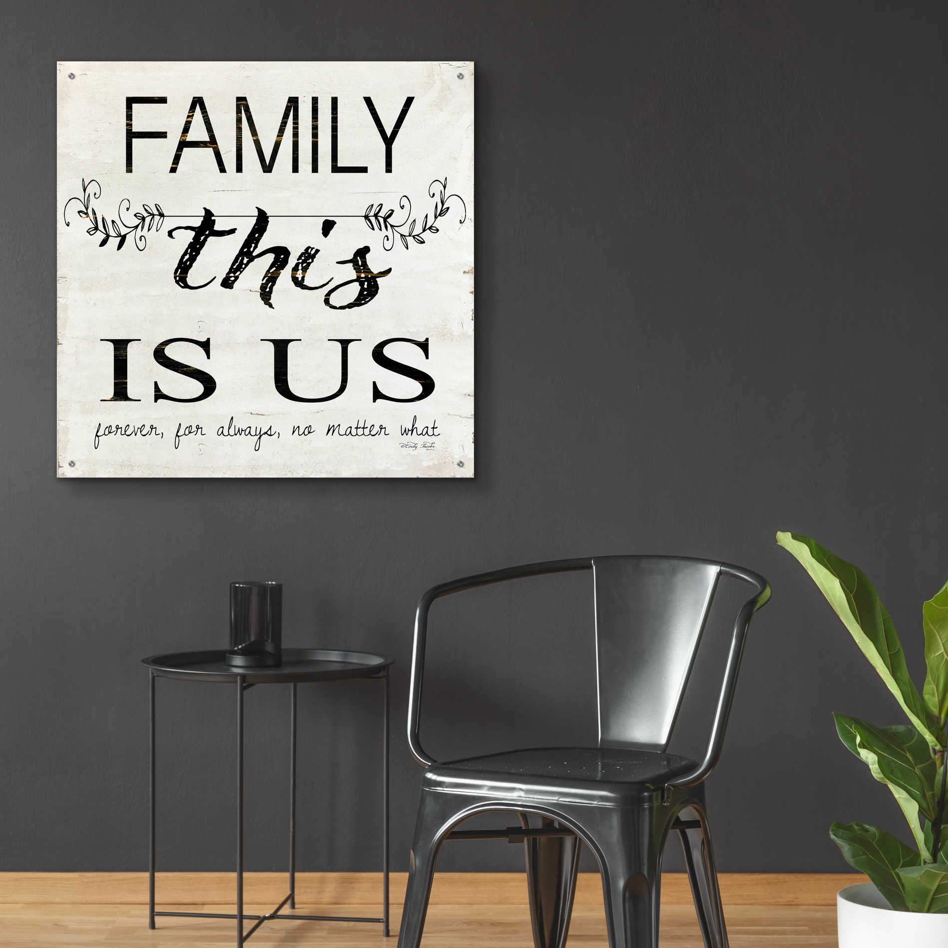 Epic Art 'Family - This is Us' by Cindy Jacobs, Acrylic Glass Wall Art,36x36