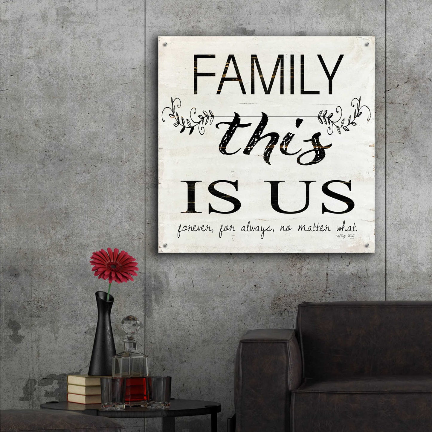 Epic Art 'Family - This is Us' by Cindy Jacobs, Acrylic Glass Wall Art,36x36