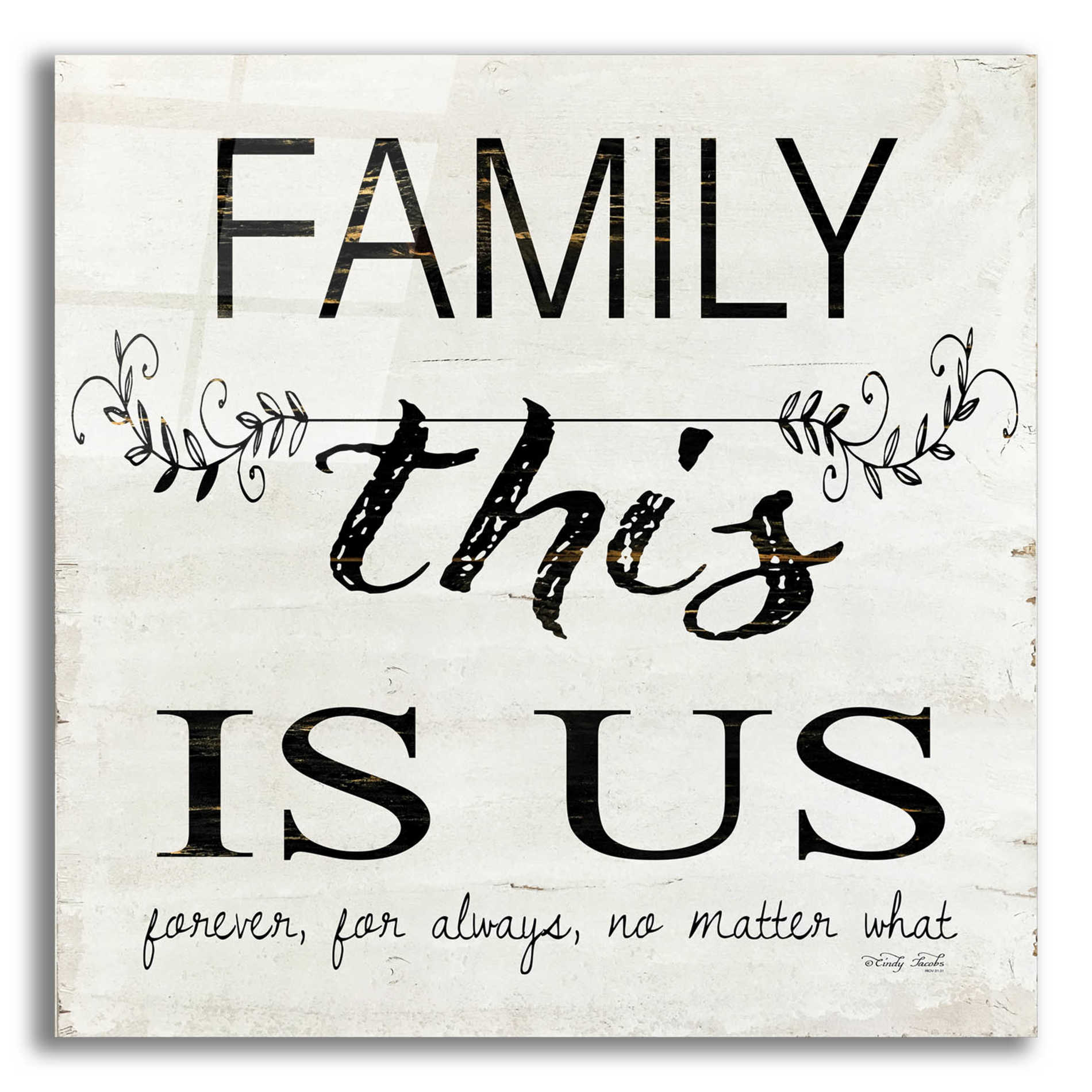 Epic Art 'Family - This is Us' by Cindy Jacobs, Acrylic Glass Wall Art