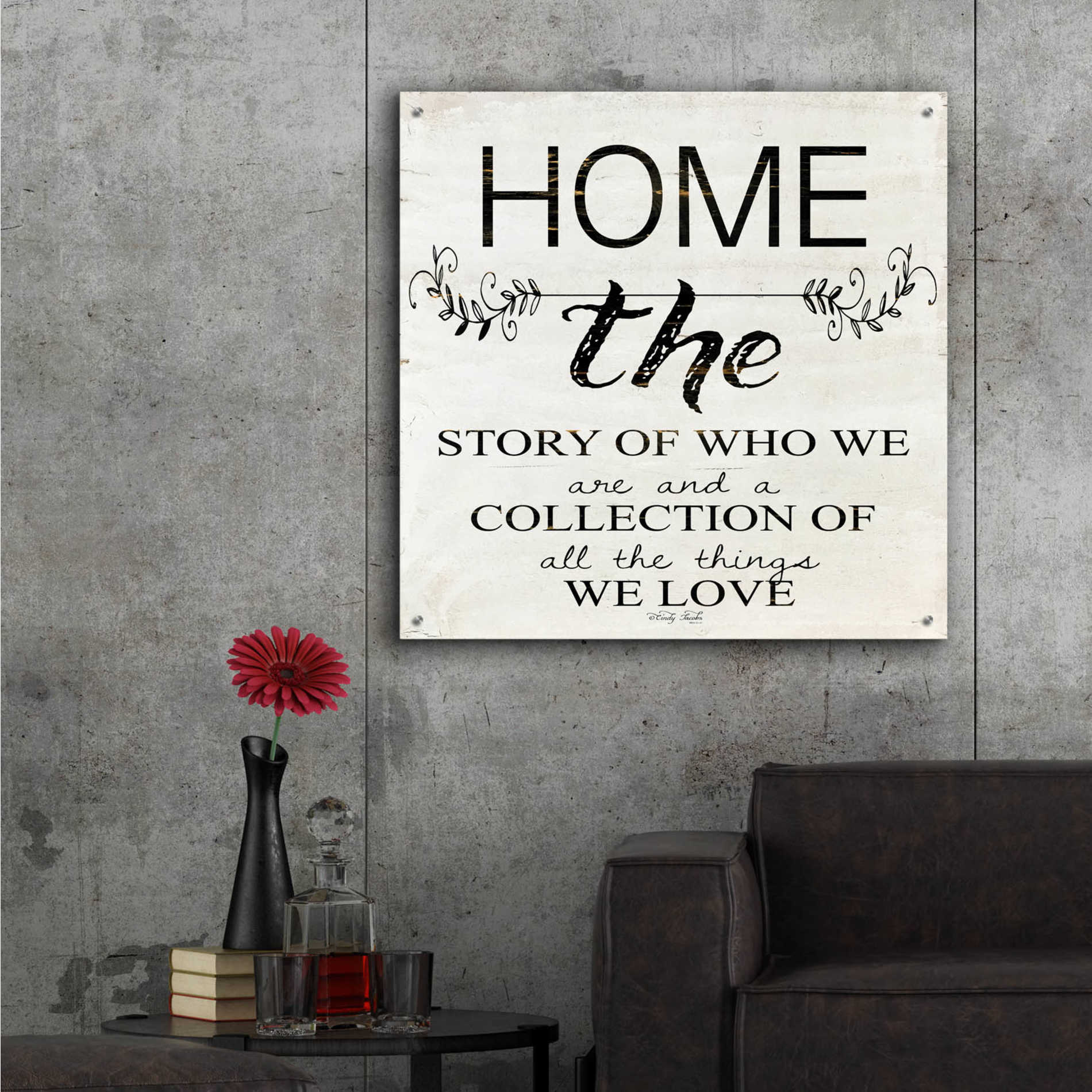 Epic Art 'Home - A Story of Who We Are' by Cindy Jacobs, Acrylic Glass Wall Art,36x36