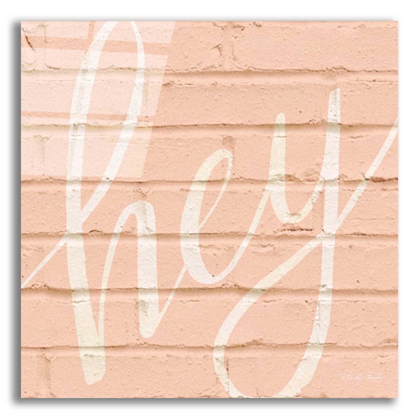 Epic Art 'Hey Pink' by Cindy Jacobs, Acrylic Glass Wall Art,12x12