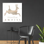 Epic Art 'Adventure Awaits Deer' by Cindy Jacobs, Acrylic Glass Wall Art,36x36