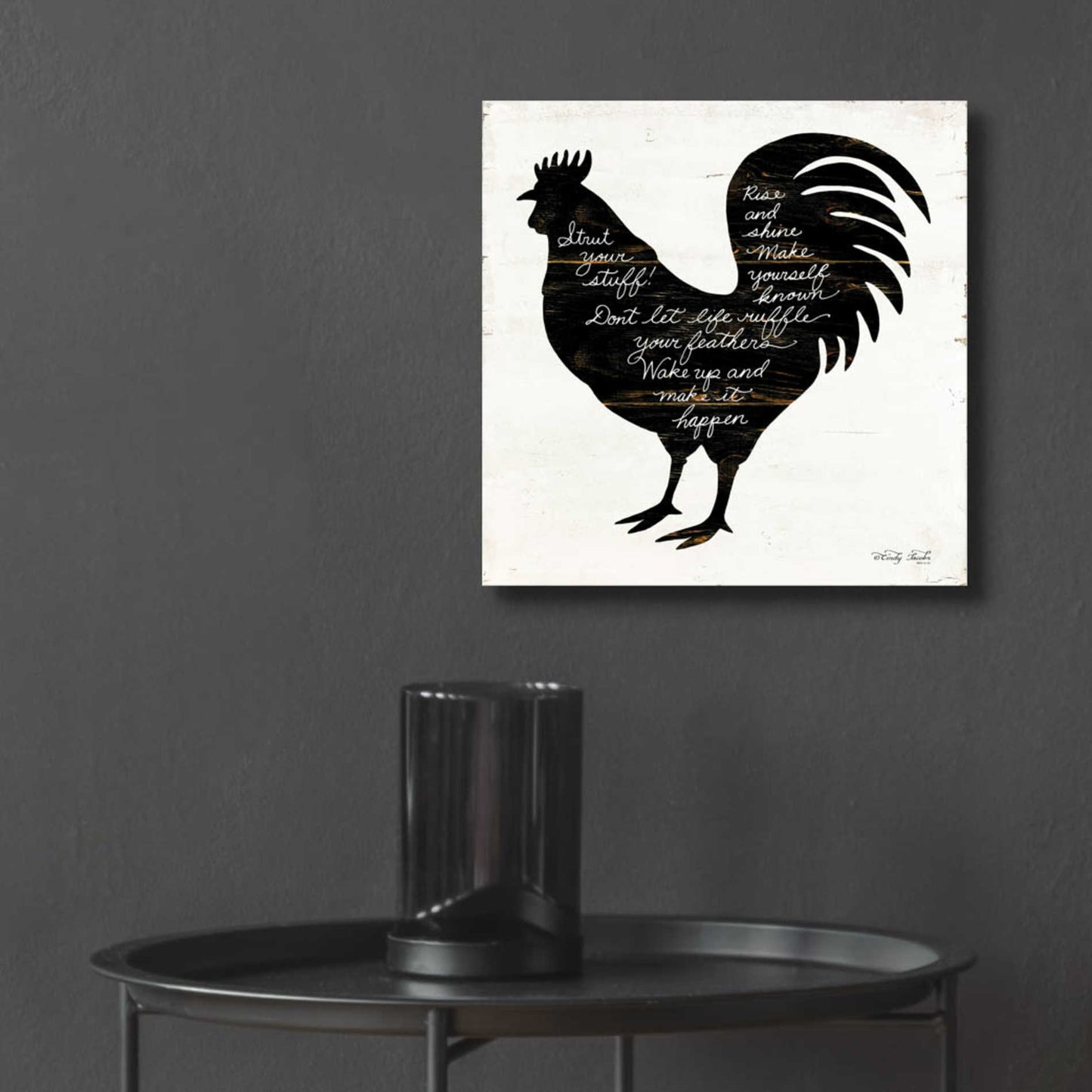 Epic Art 'Rooster - Strut Your Stuff' by Cindy Jacobs, Acrylic Glass Wall Art,12x12