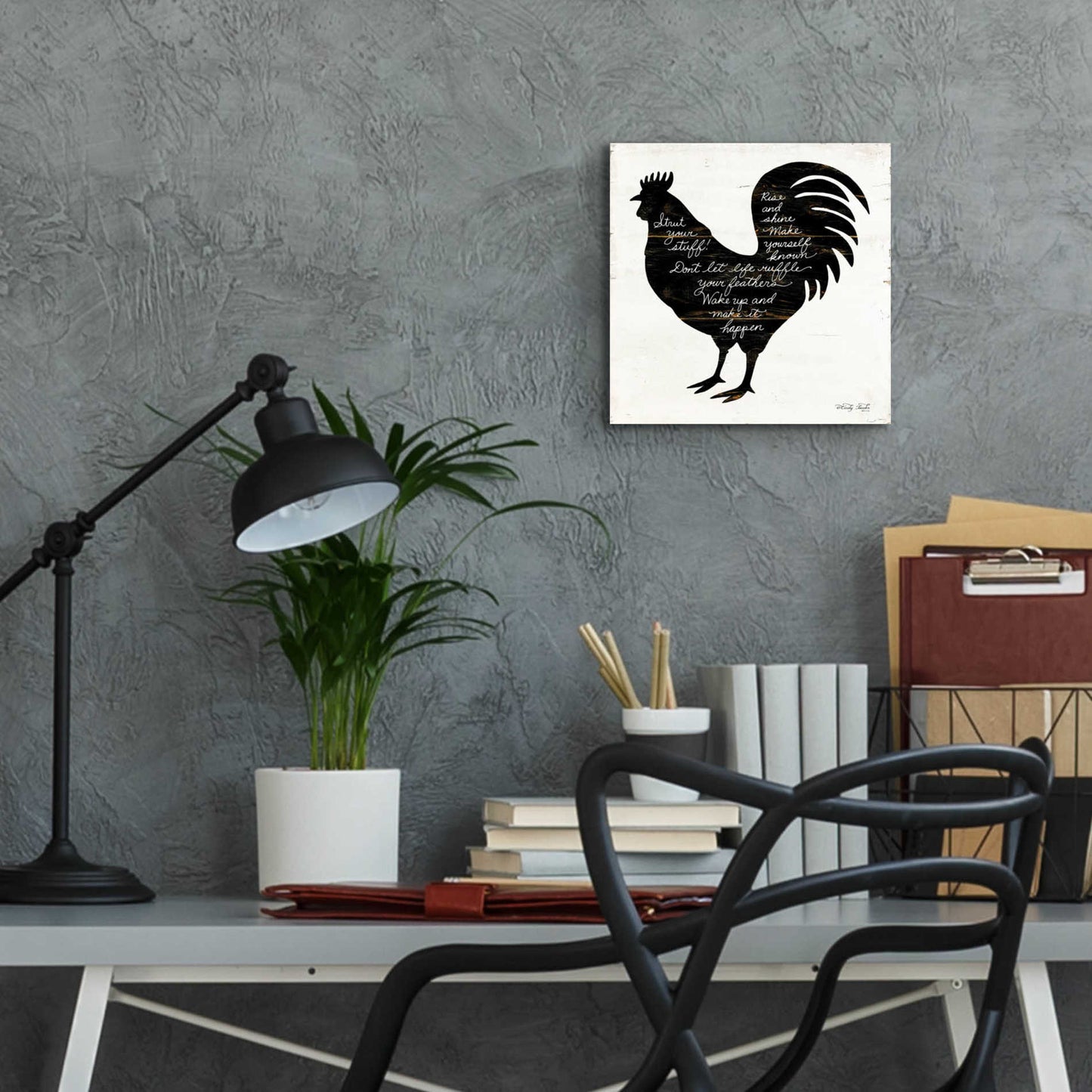 Epic Art 'Rooster - Strut Your Stuff' by Cindy Jacobs, Acrylic Glass Wall Art,12x12