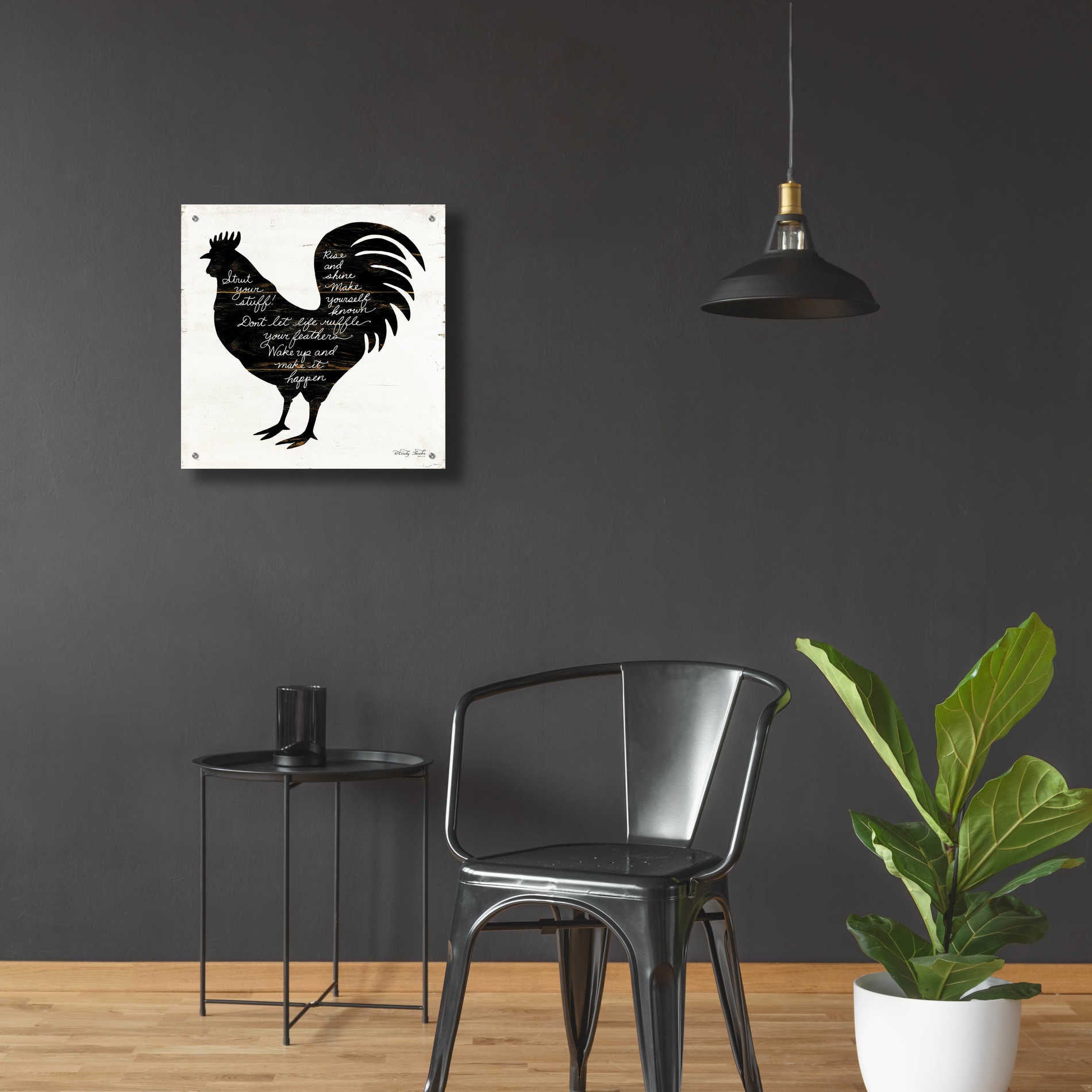 Epic Art 'Rooster - Strut Your Stuff' by Cindy Jacobs, Acrylic Glass Wall Art,24x24