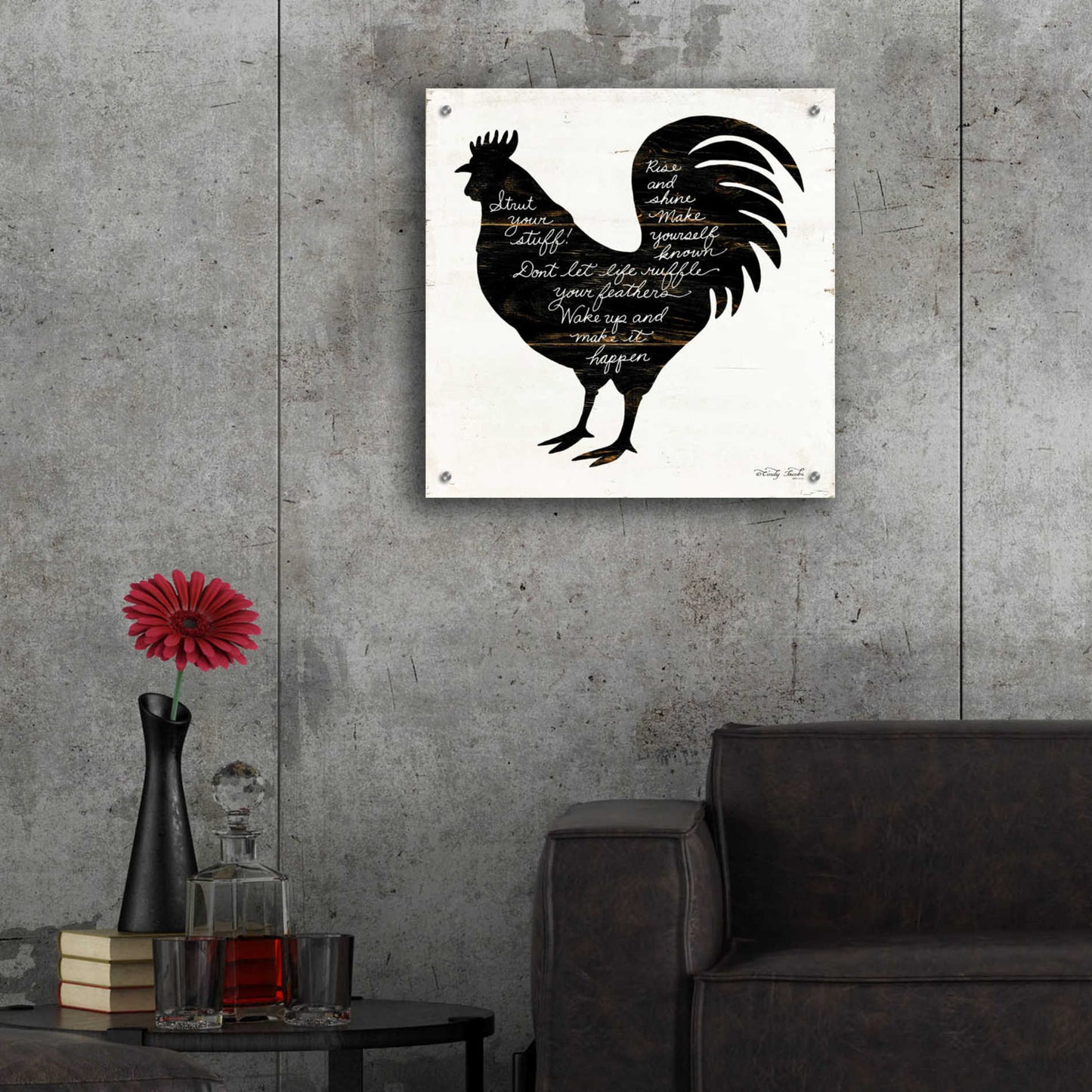 Epic Art 'Rooster - Strut Your Stuff' by Cindy Jacobs, Acrylic Glass Wall Art,24x24