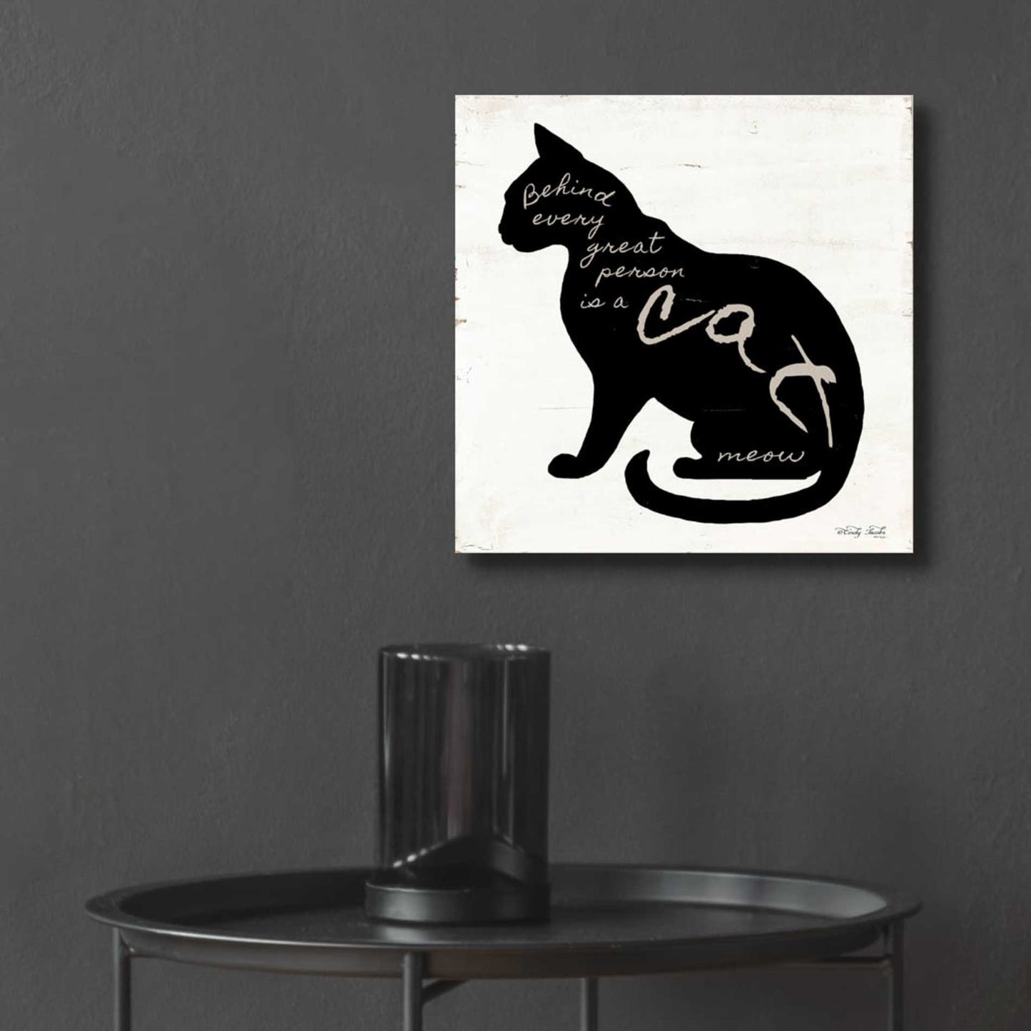 Epic Art 'Cat' by Cindy Jacobs, Acrylic Glass Wall Art,12x12