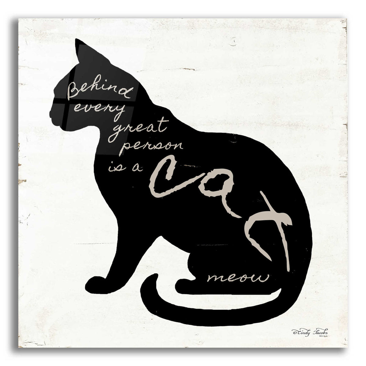 Epic Art 'Cat' by Cindy Jacobs, Acrylic Glass Wall Art