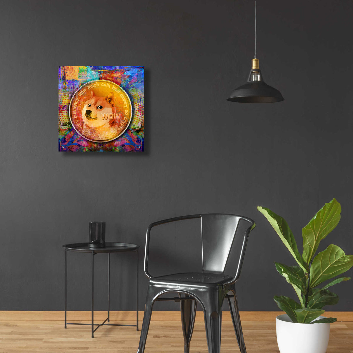 Epic Art 'DOGE Crypto Dogecoin,' Acrylic Glass Wall Art,24x24