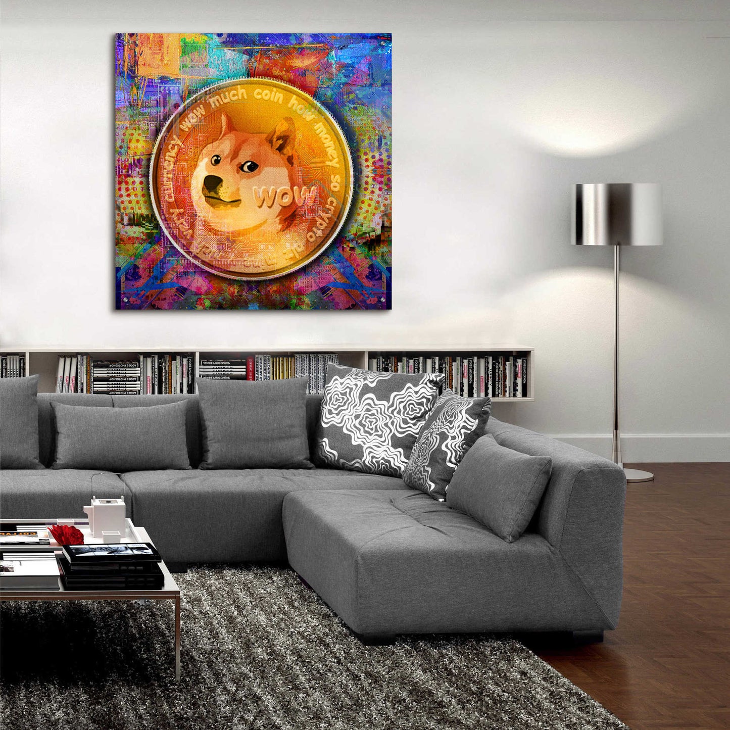 Epic Art 'DOGE Crypto Dogecoin,' Acrylic Glass Wall Art,36x36