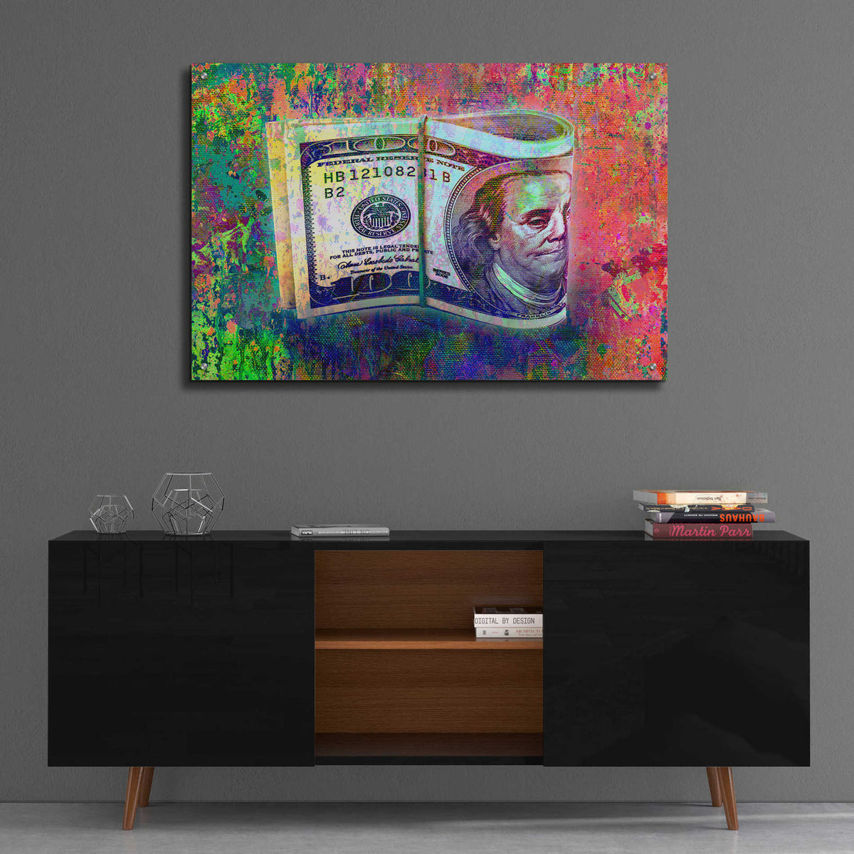 Epic Art 'Fat Stacks,' Acrylic Glass Wall Art,36x24