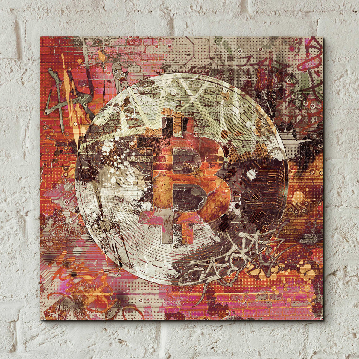 Epic Art 'Bitcoin Coin  Art 6' by Irena Orlov, Acrylic Glass Wall Art,12x12