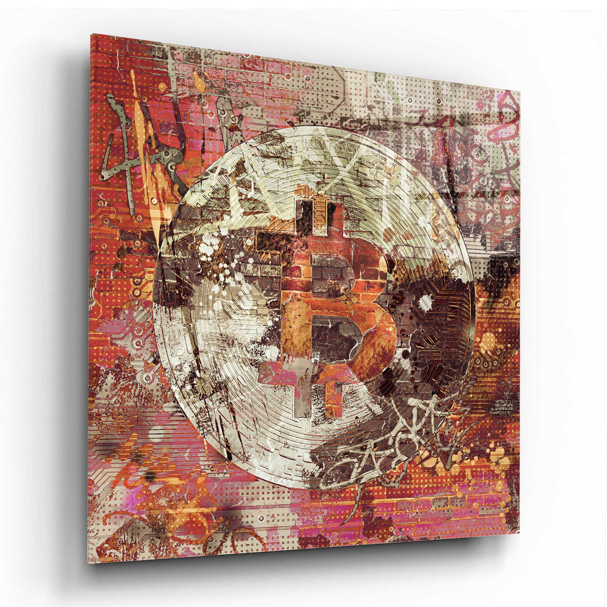 Epic Art 'Bitcoin Coin  Art 6' by Irena Orlov, Acrylic Glass Wall Art