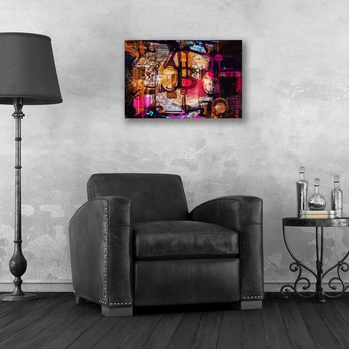 Epic Art 'Crypto currency Bitcoin 2' by Irena Orlov, Acrylic Glass Wall Art,24x16