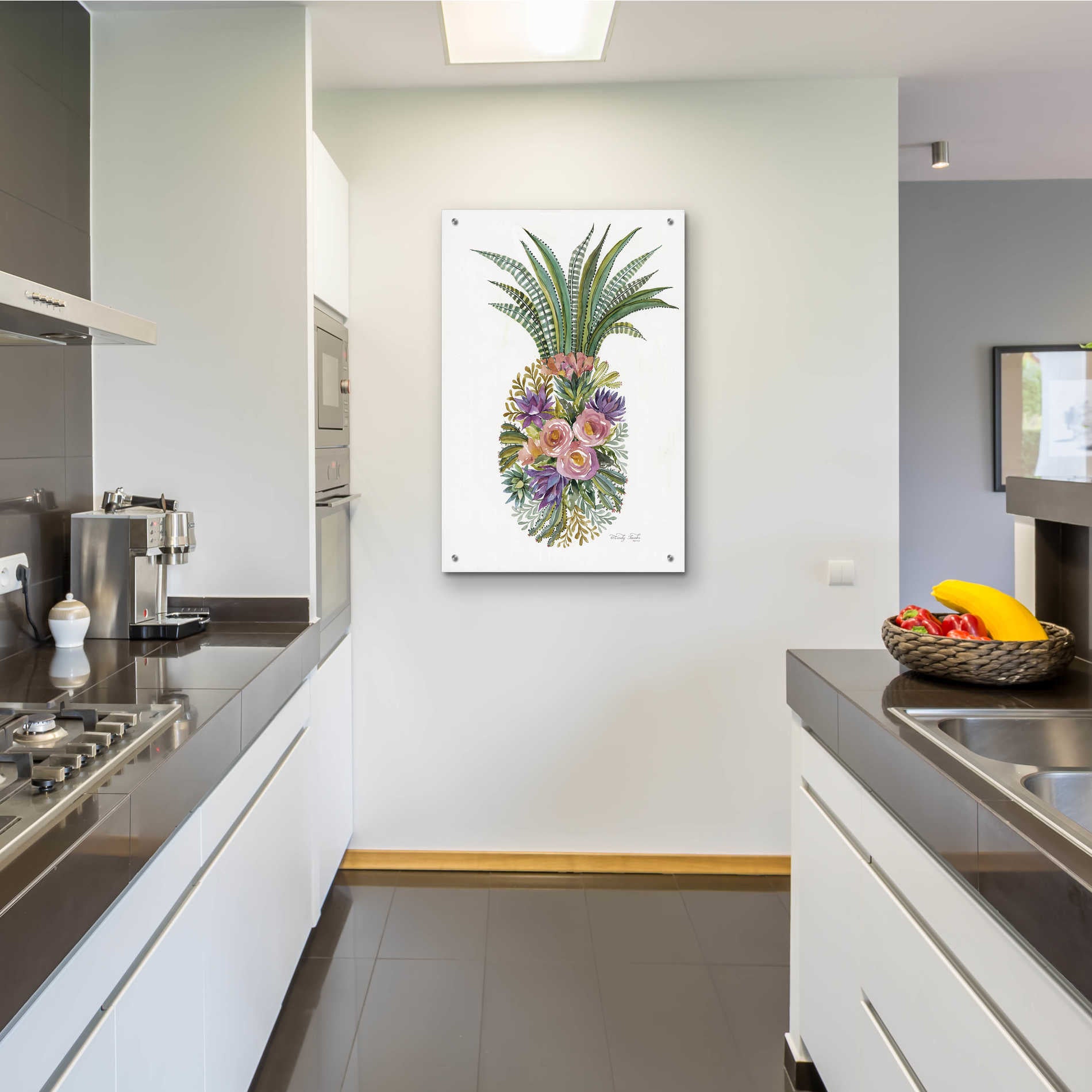 Epic Art 'Succulent Pineapple' by Cindy Jacobs, Acrylic Glass Wall Art,24x36